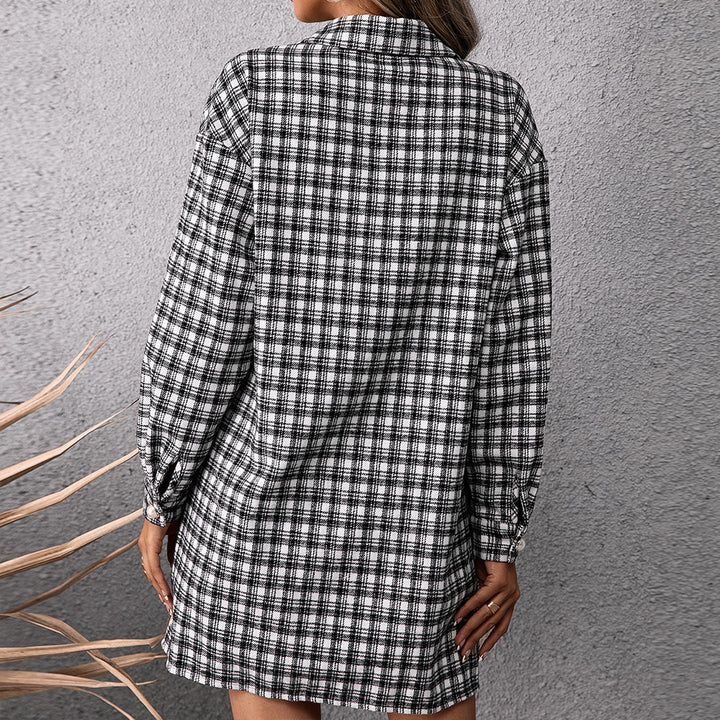 Lune London checkered shirt dress for women