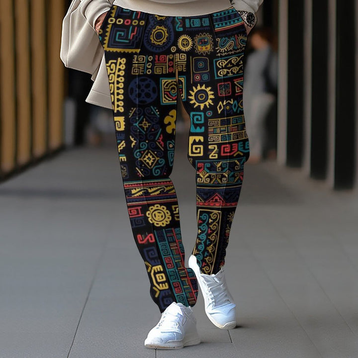 Trendy jogger pants for women with colorful patterns Lune London