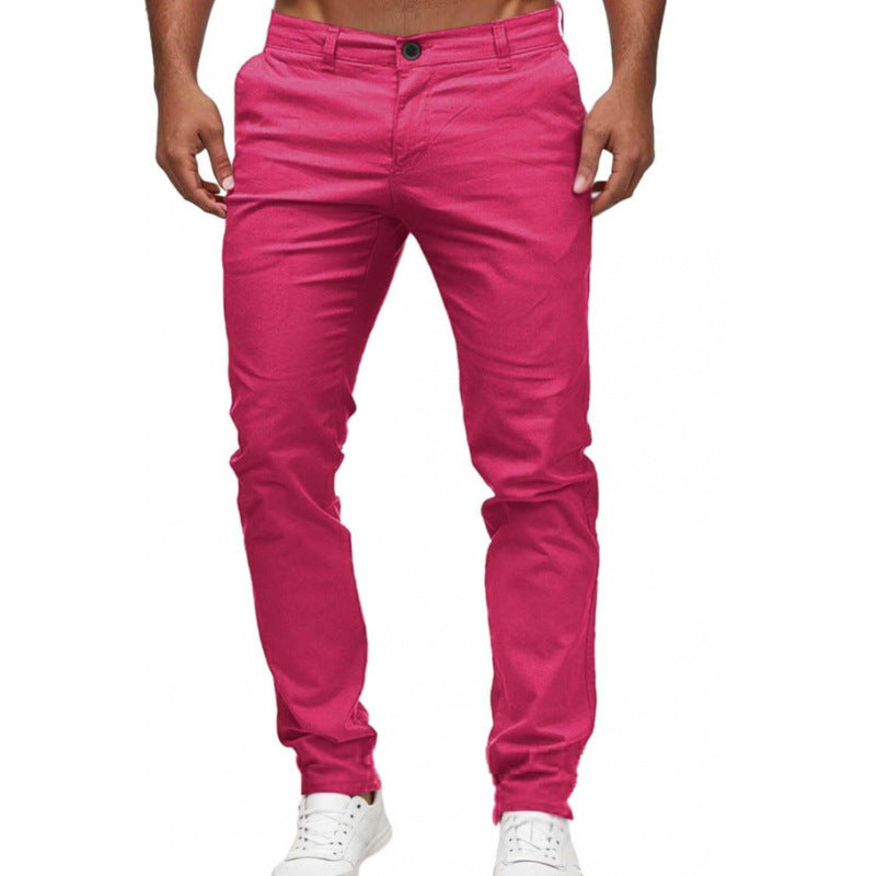 Slim fit chino pants for men with elastic waistband Lune London