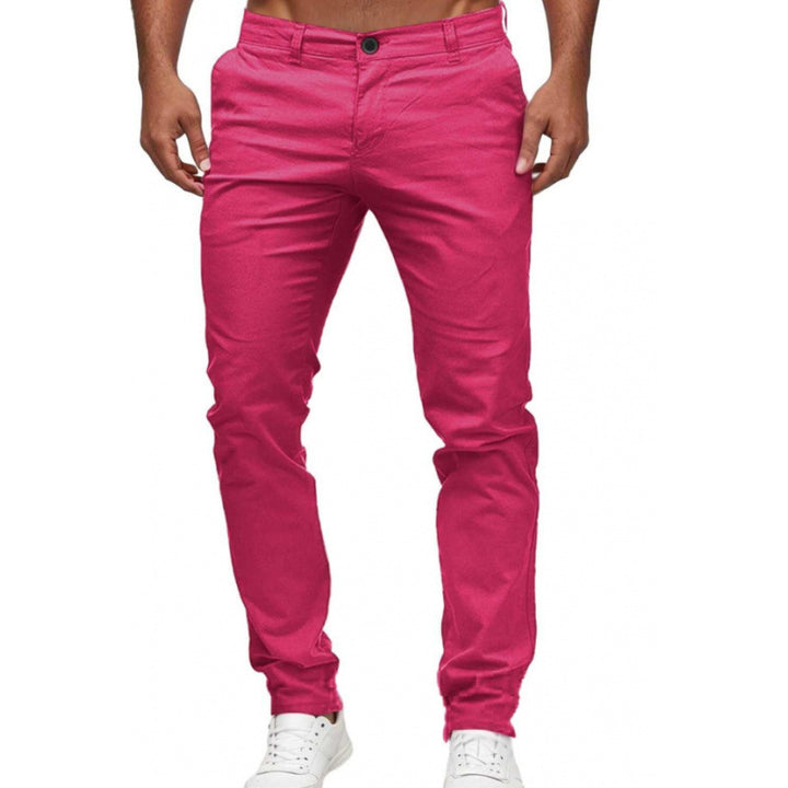 Slim fit chino pants for men with elastic waistband Lune London