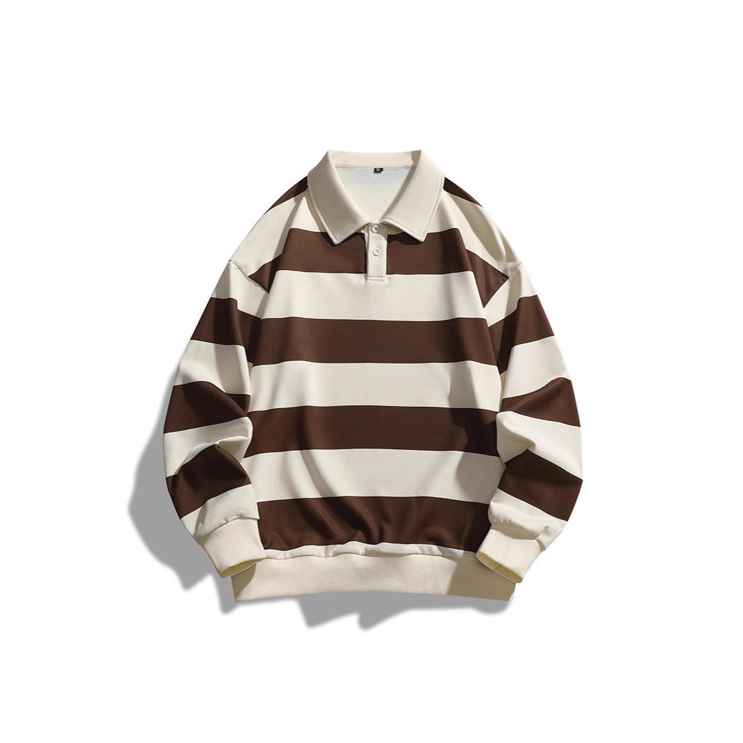Lune London Women's Block Stripe Polo Sweatshirt