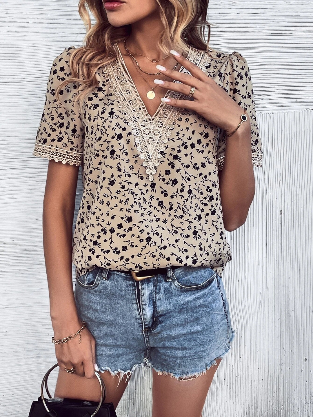 Ladies embroidered flower jacket Lune London
