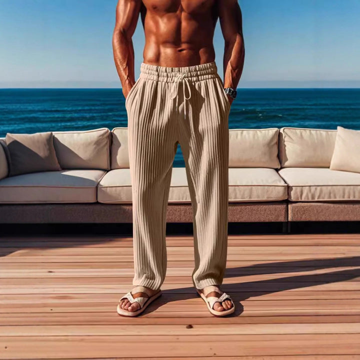 Lune London striped casual leisure pants for men