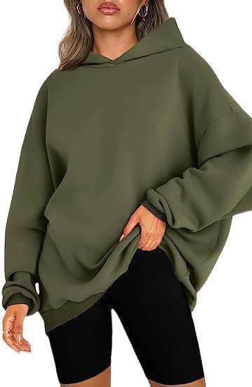 Oversized hoodie for women in soft sweatshirt material with dropped shoulders Lune London
