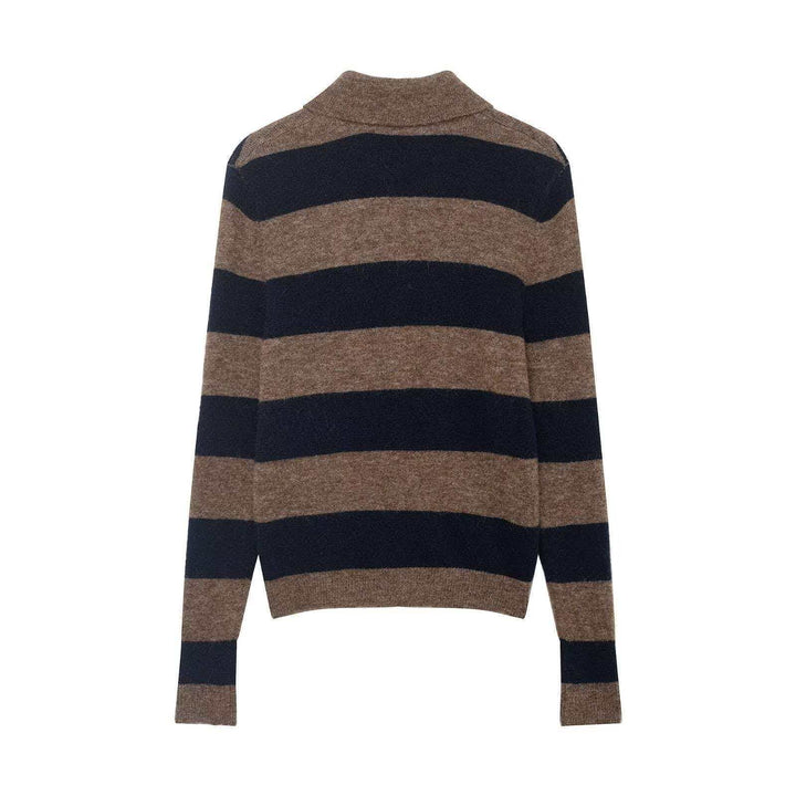 Cardigan Élégant pour Femme avec Design Rayé et Détails de Boutons Chic & Stil