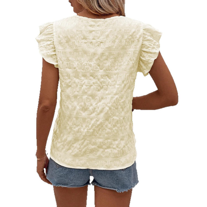 Women Embroidered Ruffle Blouse Lune London