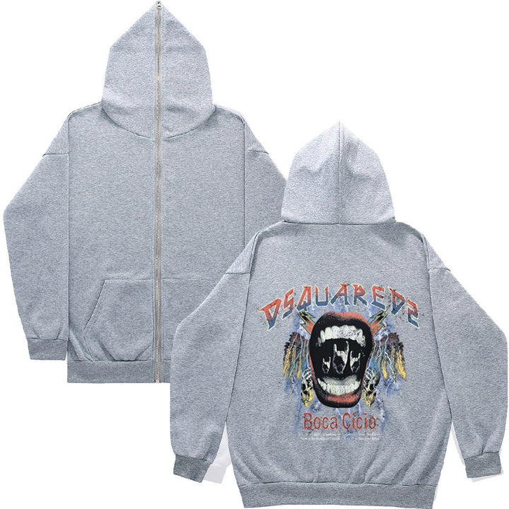 Women's hooded jacket with creative graphic design Lune London