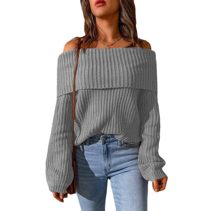 Off-shoulder knitted sweater for women in a loose fit Lune London