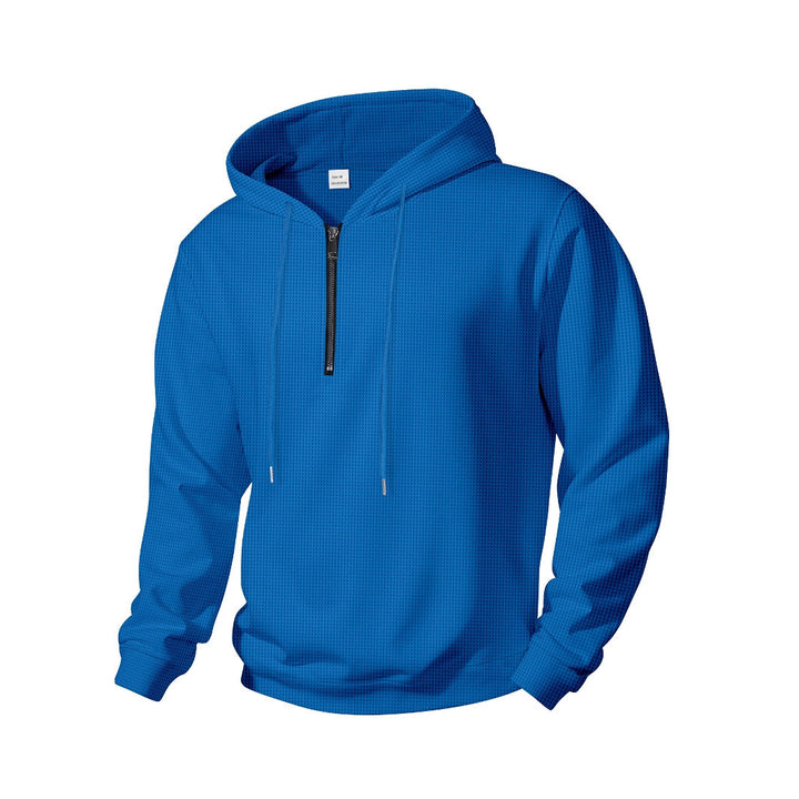 Men's Sporty Hoodie with Half-Zip Closure Lune London