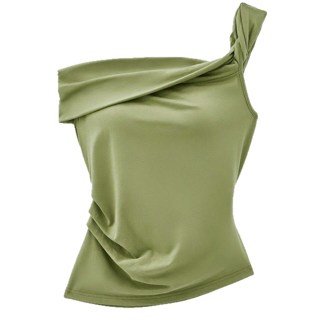Asymmetrical top for women with a drapable design Chic & Stil