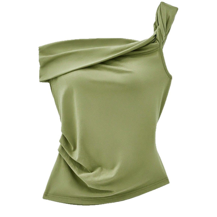 Asymmetrical top for women with a drapable design Chic & Stil