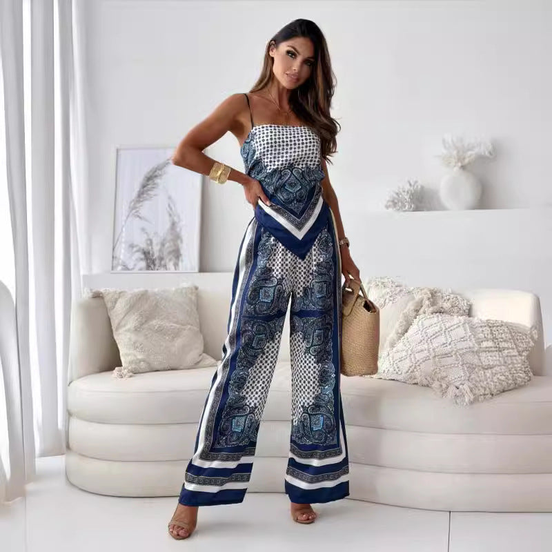 Ladies Palazzo Jumpsuit with an elegant pattern design Lune London