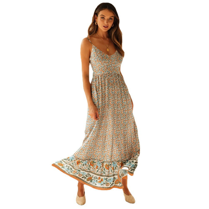 Lune London Floral Pattern Maxi Dress for Women