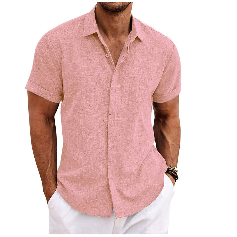 Short sleeve shirt for men in light cotton with pleasant wearing comfort Lune London