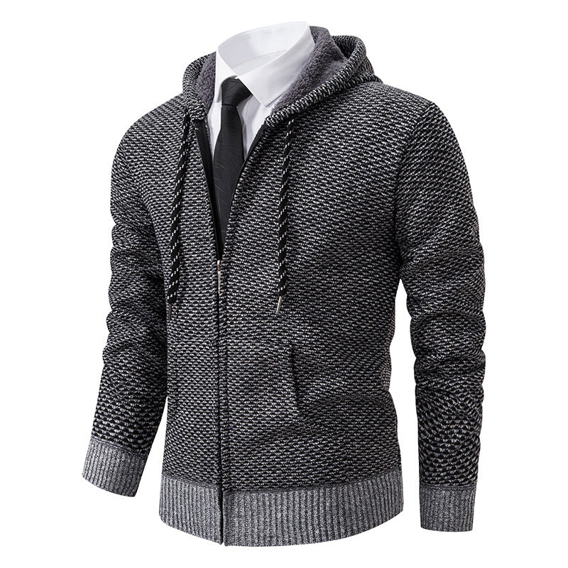 Stylish hooded jacket for men with soft inner lining and elegant accents Lune London