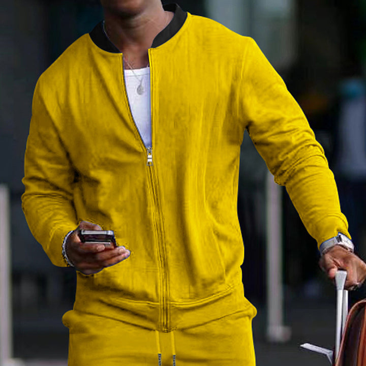 Sporty bomber jacket for men with hidden zipper and elastic cuffs Lune London