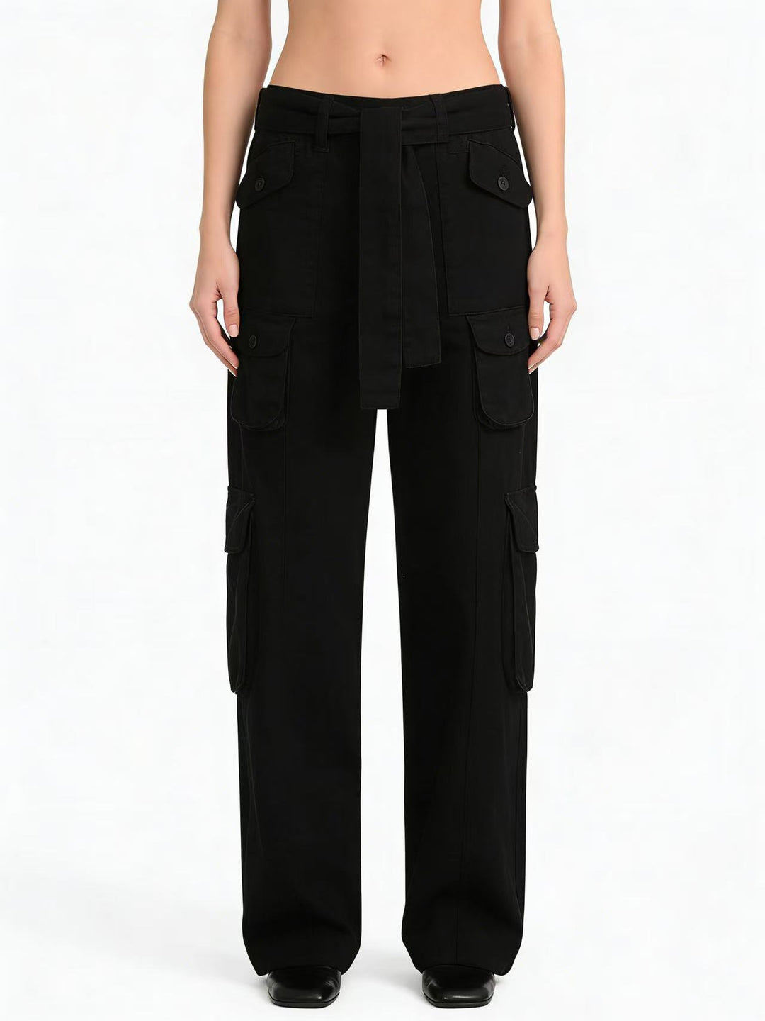 Women's stylish loose Cargo pants with belt and pockets Lune London