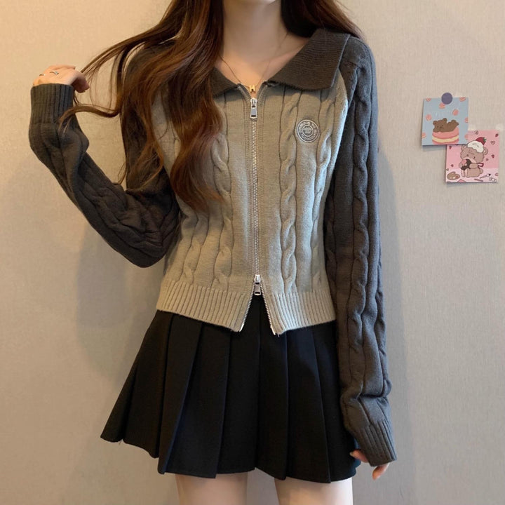 Femmes Cardigan Zippé Stylé Chic & Stil