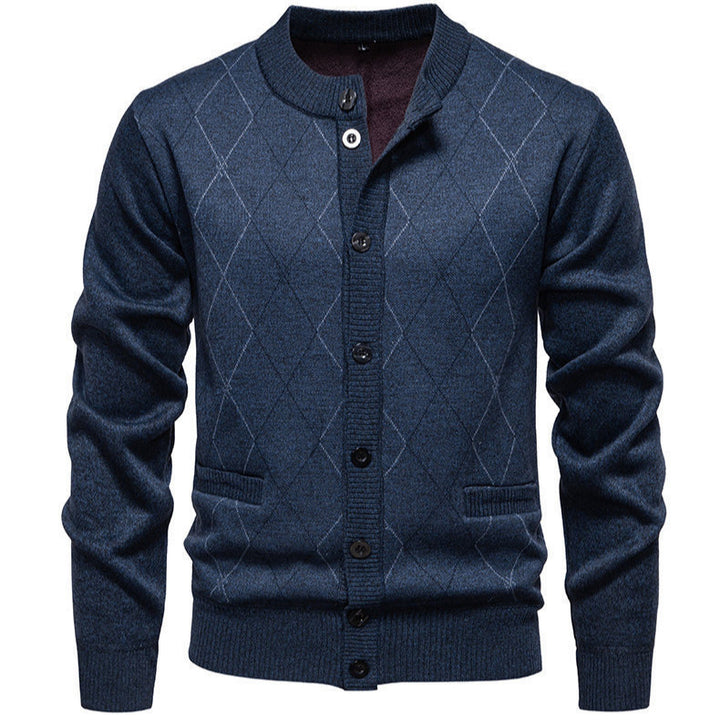 Stylish knit jacket for men with diamond pattern Lune London