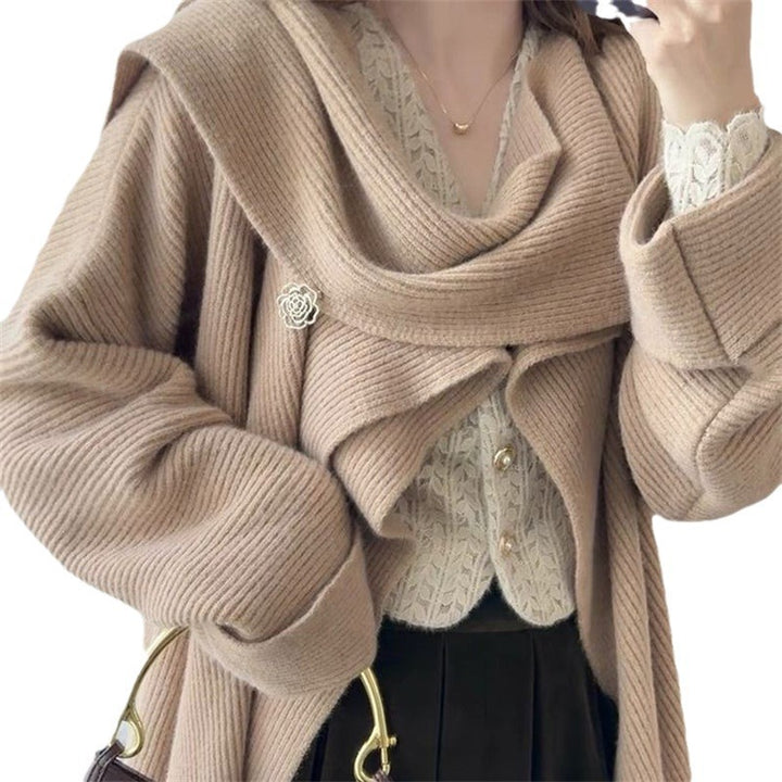 Pull en tricot surdimensionné décontracté pour femmes avec coupe asymétrique et matériau doux Chic & Stil