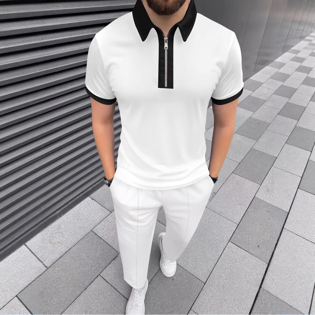 Men's Modern Zip-Up Polo Set Lune London