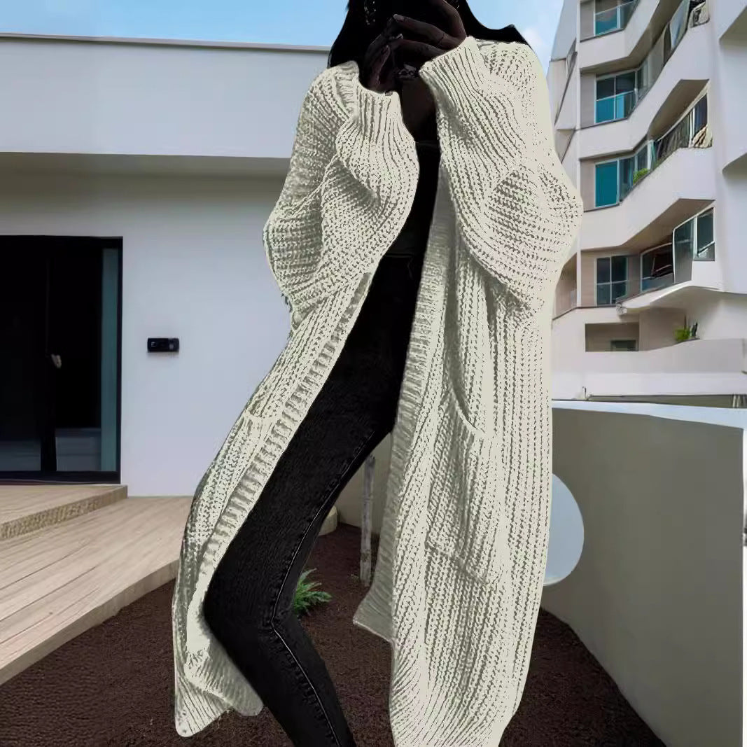 Women cardigan with open front and large pockets Lune London