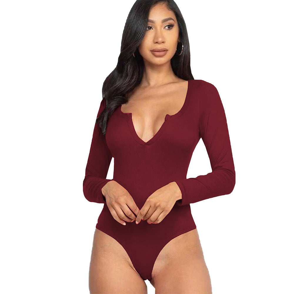 Body woman with deep V-neck and long sleeves Chic & Stil