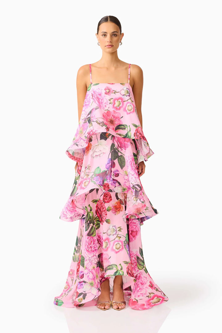 Women's maxi dress with ruffle details Lune London