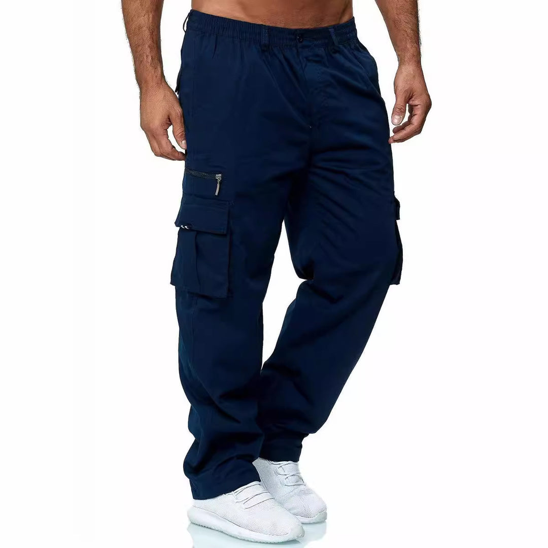 Men's cargo pants with elastic waistband and multifunctional pockets Lune London