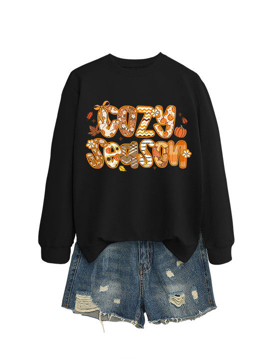 Sweatshirt féminin avec design automnal créatif et coupe décontractée Chic & Stil