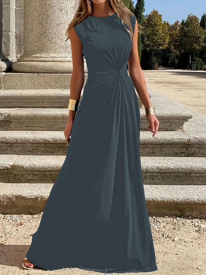 Women's Maxi Dress with Elegant Knot Detail and Flowing Cut Chic Und Stil