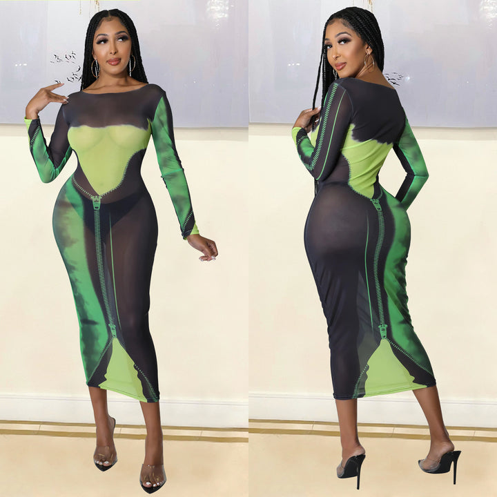 Ladies Chic and Stylish Long Bodycon Dress