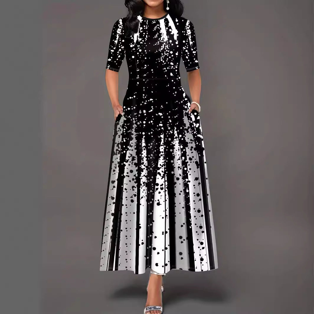 Maxi dress for women with elegant gradient colors Lune London