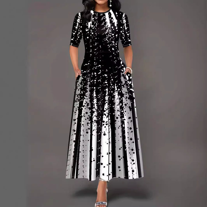 Maxi dress for women with elegant gradient colors Lune London