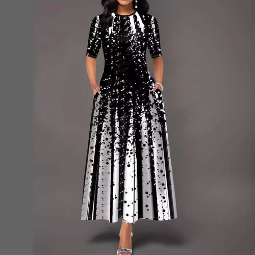 Maxi dress for women with elegant gradient colors Lune London