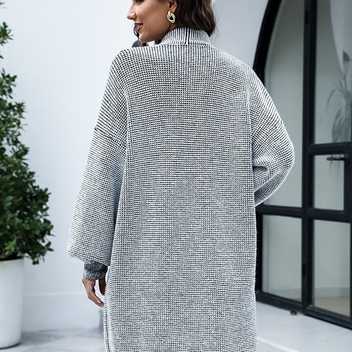 Ladies Long Knit Cardigan with trendy design and wide sleeves Lune London