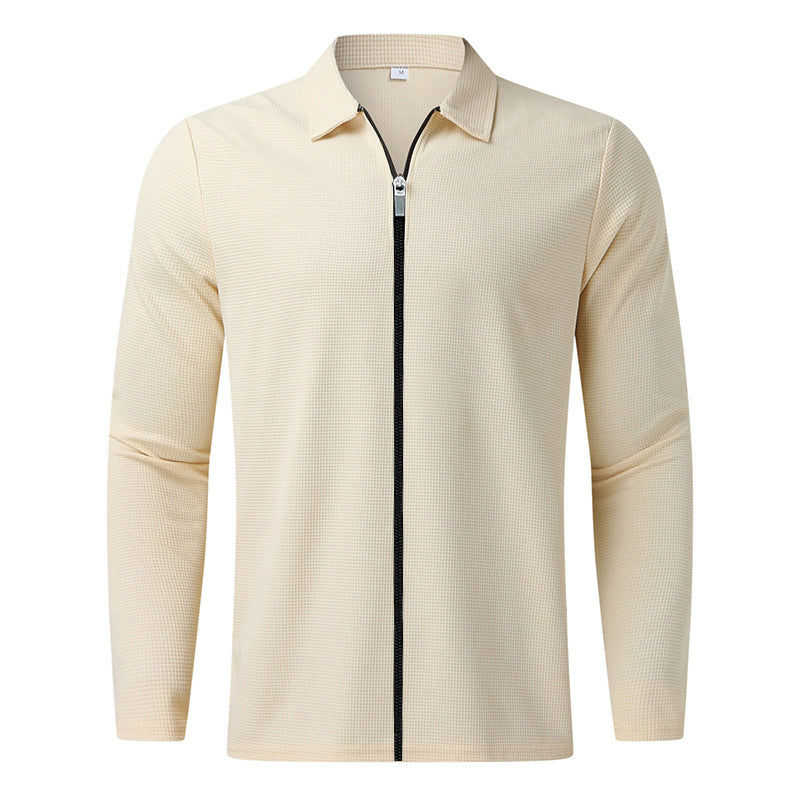 Men's long sleeve sporty t-shirt with zip and breathable structure Lune London