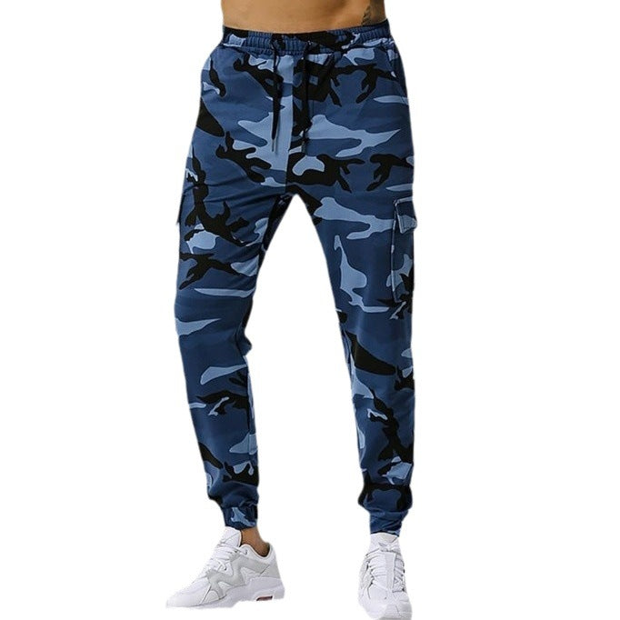 Men's cargo pants with practical side pockets in camouflage design Lune London