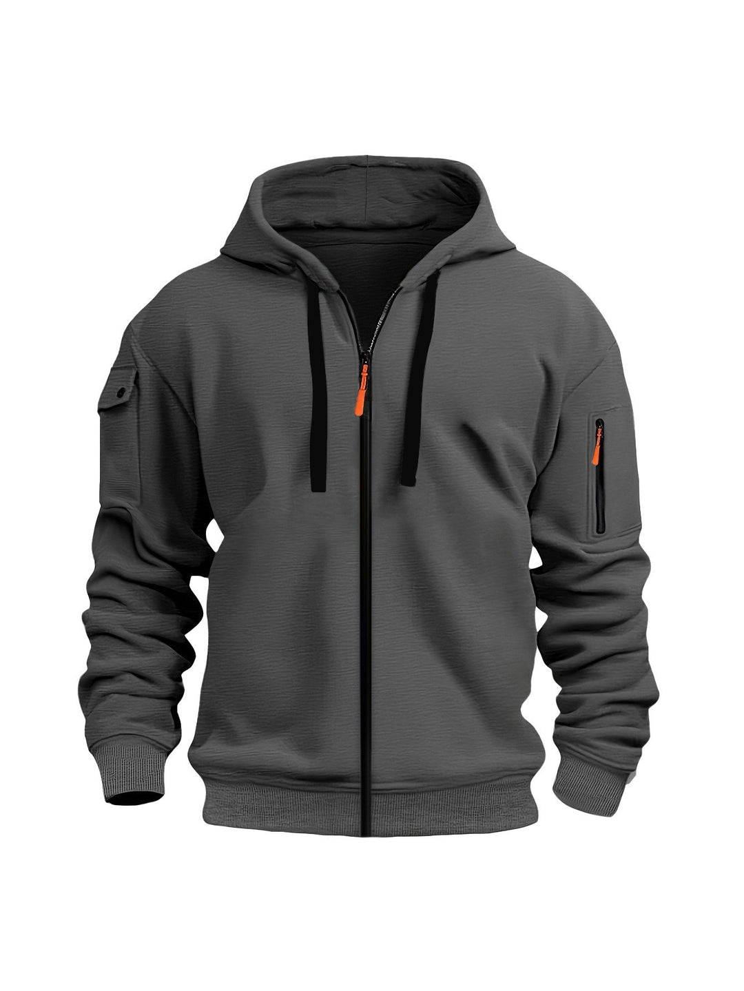Men's hoodie jacket with functional zip pockets and modern cut Chic & Stil
