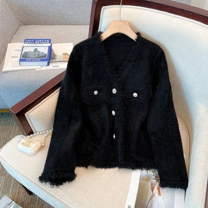 Veste en polaire ludique pour femme avec détails en boutons et franges décoratives Chic & Stil