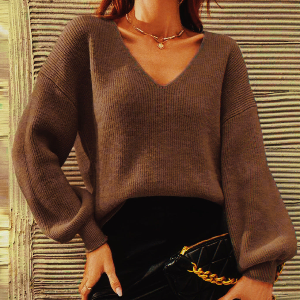 Women V Neck Sweater Lune London