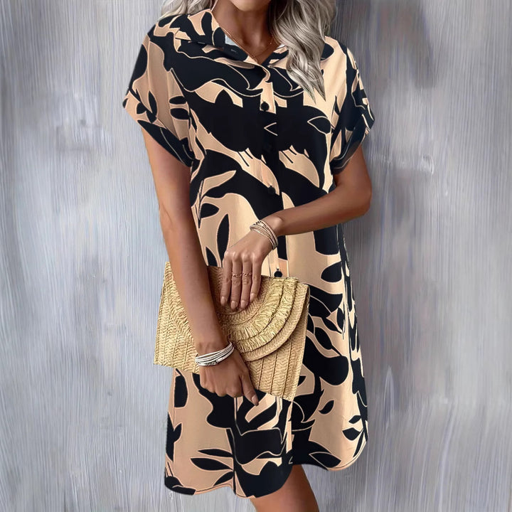 Casual button dress for women with short sleeves Lune London