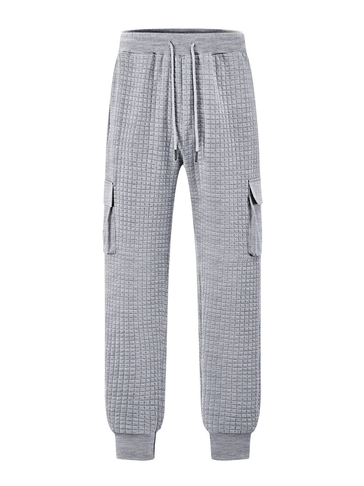 Modular cargo pants for men with elastic waist and practical side pockets Lune London