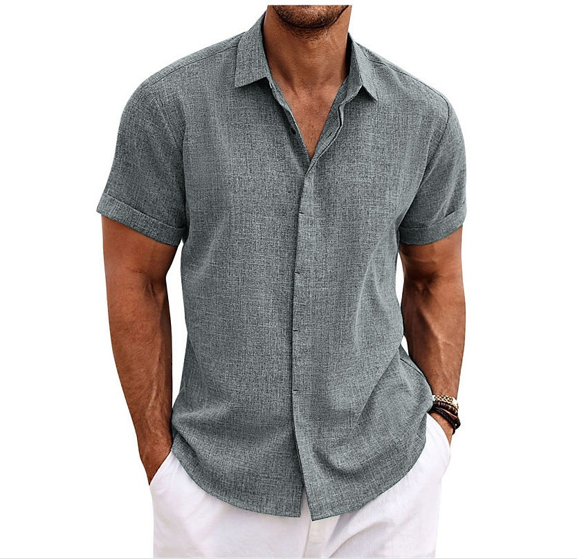Short sleeve shirt for men in light cotton with pleasant wearing comfort Lune London