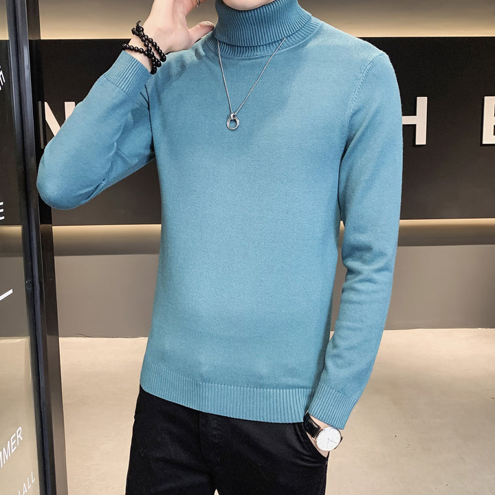 Men's sweater with high collar in soft knit Lune London