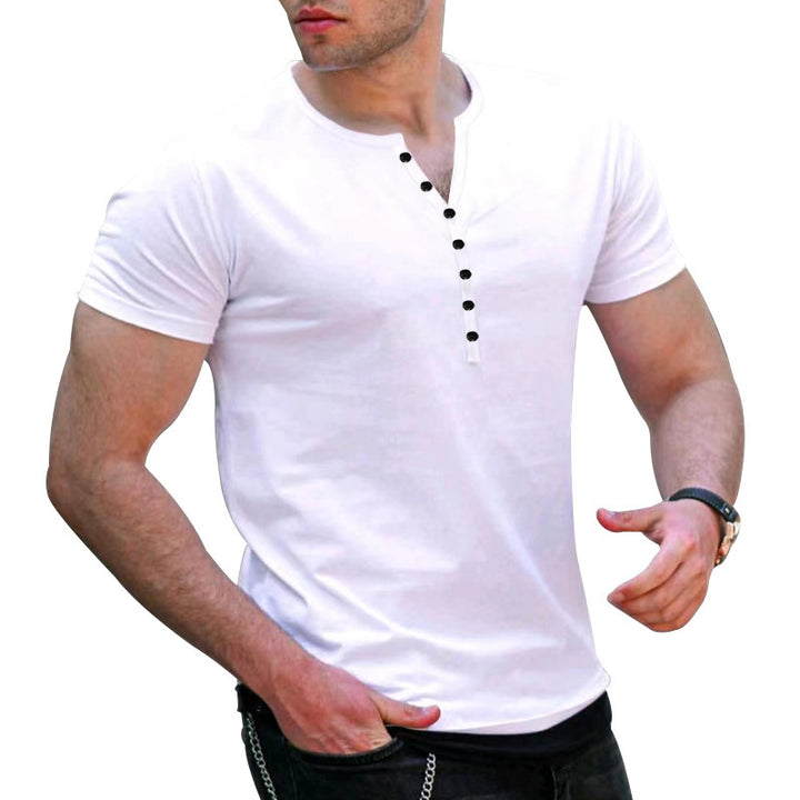 Men's Leisure Short Sleeve Henley T-shirt Lune London