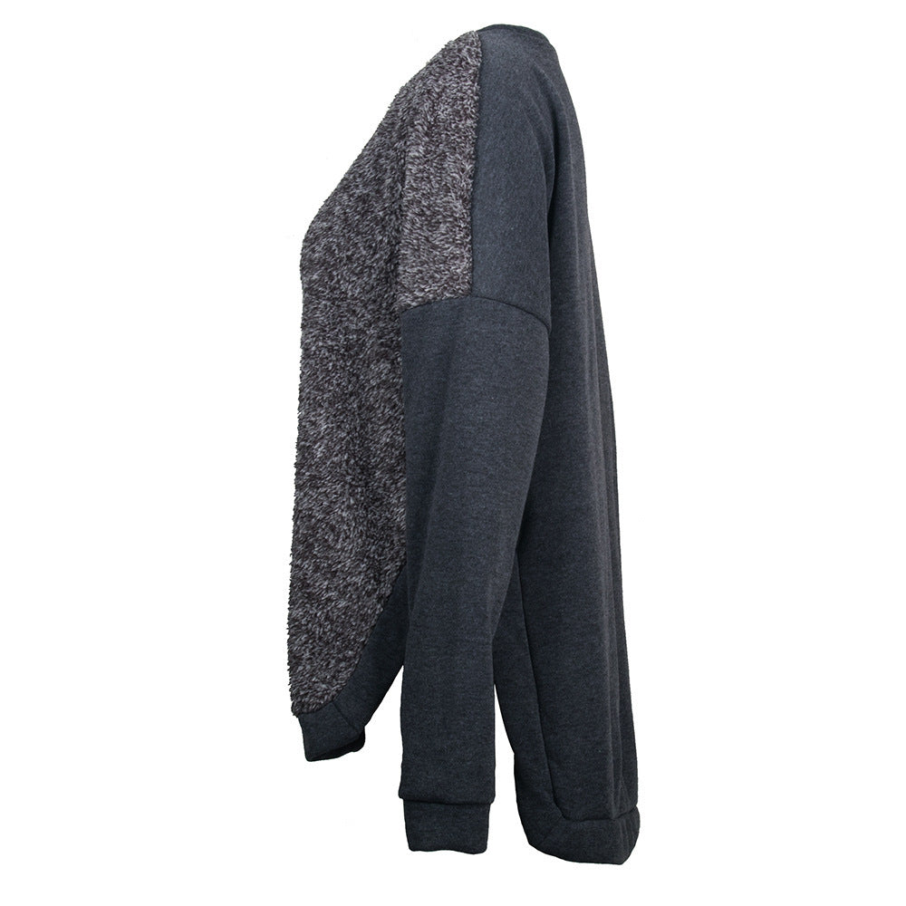Casual sweatshirt for women with an elegant mix of textures and long sleeves Lune London