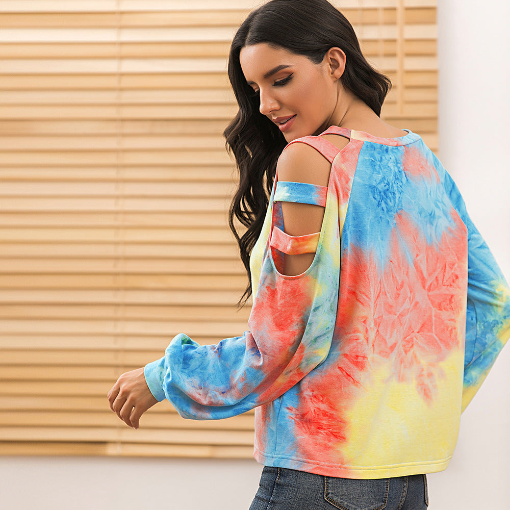 Casual hoodie for women with a trendy tie-dye pattern Lune London