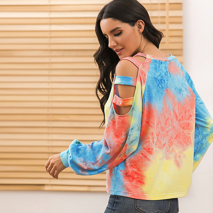 Casual hoodie for women with a trendy tie-dye pattern Lune London