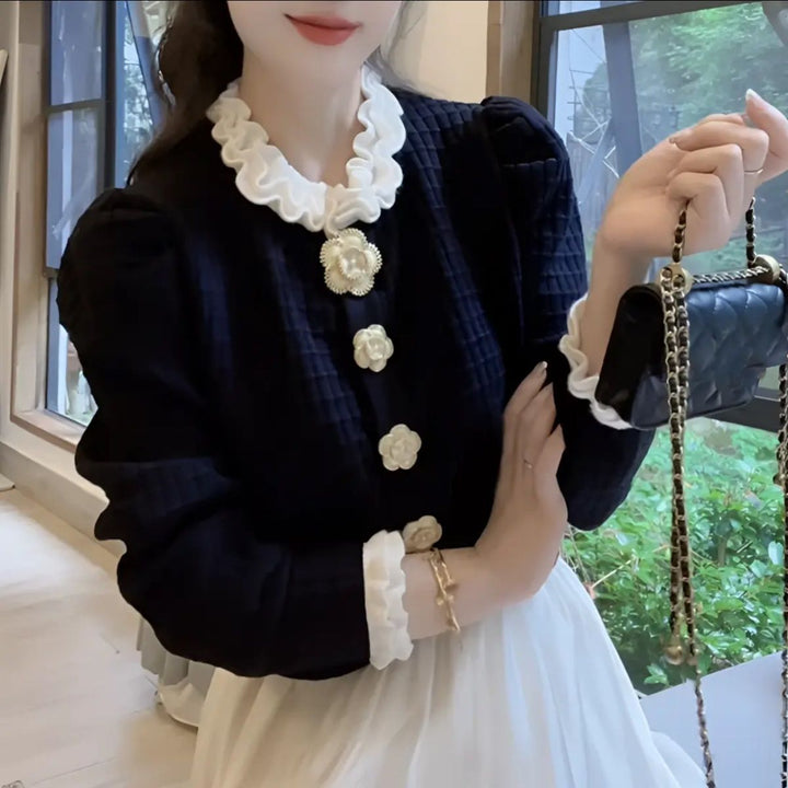 Cardigan Élégant pour Femmes avec Accents Floraux Chic & Stil